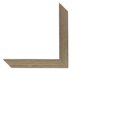 Moldura acabado tintado gris 2 cm ancho 3 cm alto