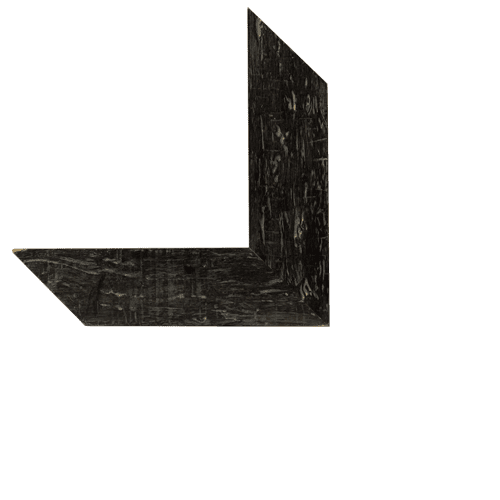 Moldura rústica negro gastado  5 cm ancho