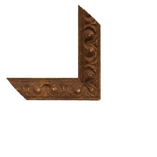 Moldura con perfil tipo talla, acabado oxidado