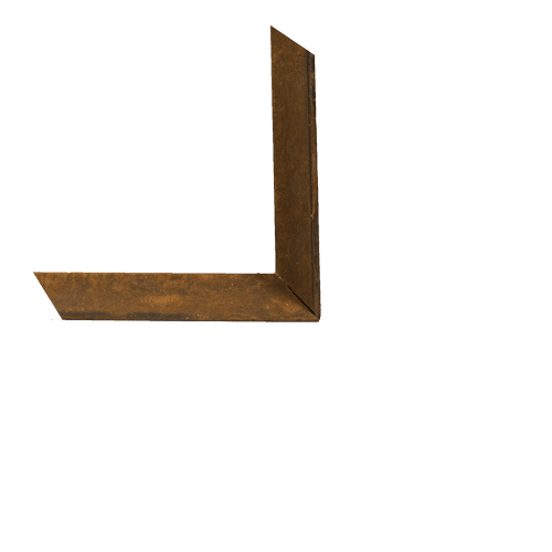 Moldura angulosa tipo 1, acabado oxidado . Efecto lineal