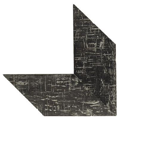 Moldura rústica 10 cm negro azabache