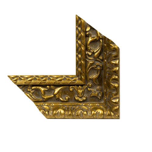 Moldura dorada labrada, ideal espejos